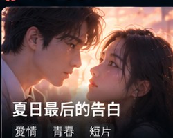 小电影《夏日最后的告白》爱情短片海报