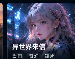 小电影《异世界来信》动画奇幻短片海报
